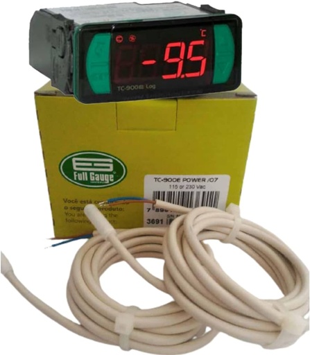 [TC-900E] TERMOSTATO TERMOMETRO REF DIGITAL 2 SENSOR  -50 + 75  C C/ DEFROST